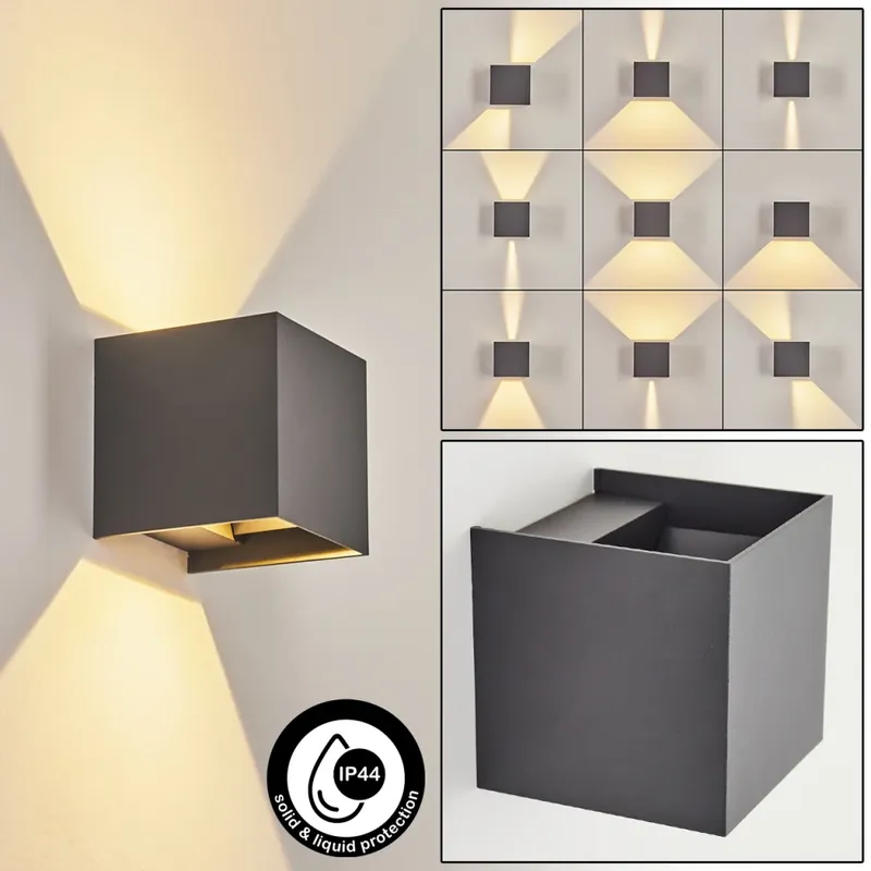 Superprijs Anobra Buiten muurverlichting LED Antraciet, Wit, 1-licht