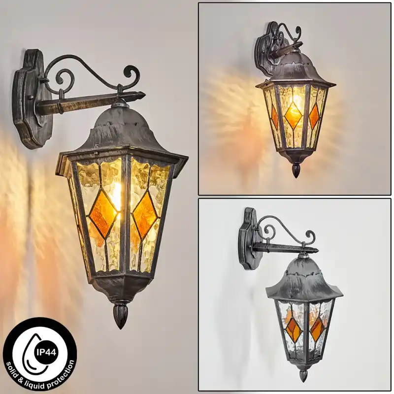 Hoge Kwaliteit Lignac Wandlamp voor buiten, Wandlamp Zwart, Zilver, 1-licht