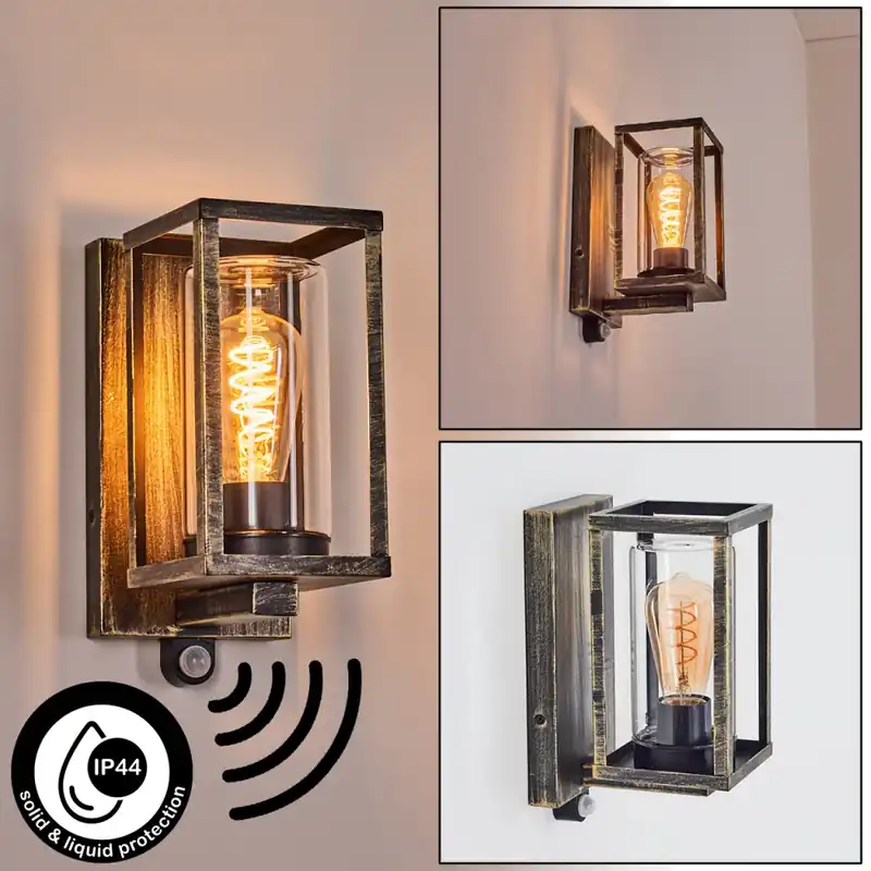 Must-Have Portalis Wandlamp voor buiten Goud, Zwart, 1-licht