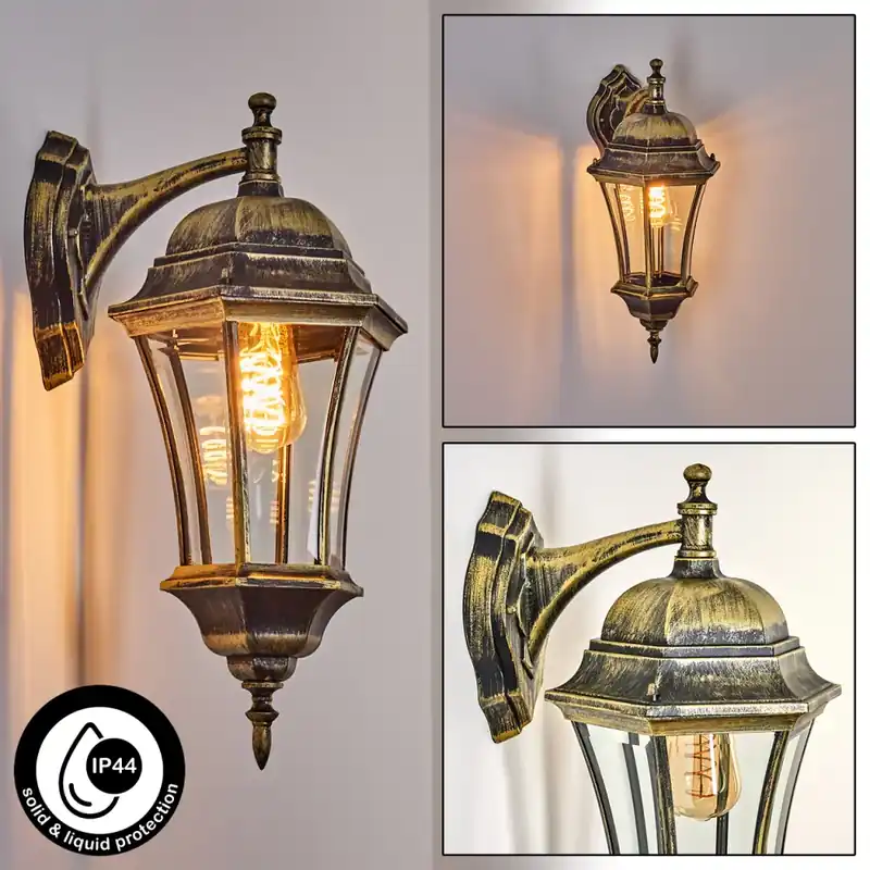 Bulkbestelling Etoe Buiten muurverlichting Bruin, Goud, 1-licht