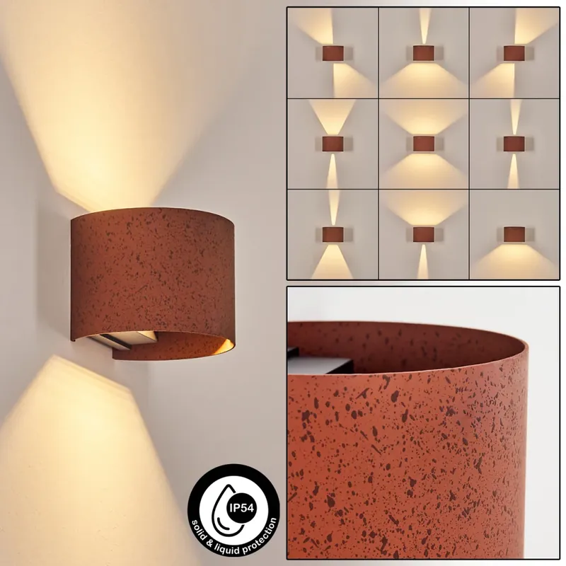 Tamarin Wandlamp voor buiten, Licht omhoog & omlaag, Wandlamp LED Roest, Zwart, 1-licht Actieprijs