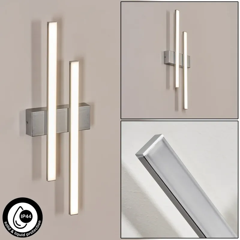 Glara Wandlamp voor buiten, Wandlamp LED Zilver, 2-lichts Koop Online
