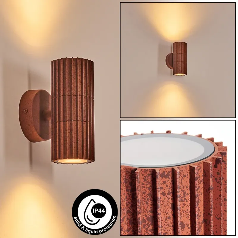 Cidral Wandlamp voor buiten, Licht omhoog & omlaag Roest, 2-lichts Meest Verkocht