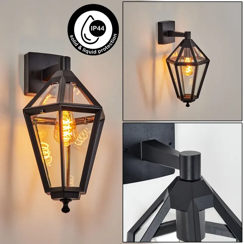 Falfosa Wandlamp voor buiten Zwart, 1-licht Garantie Inbegrepen