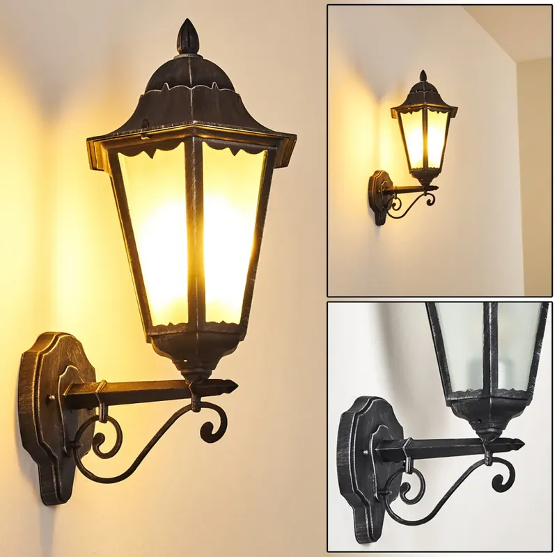 Topkwaliteit Lignac Buiten muurverlichting Zwart, Zilver, 1-licht