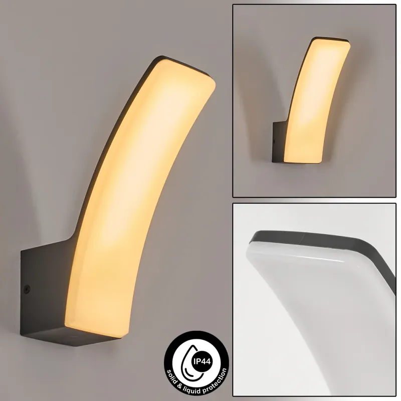 Tijdelijk Beschikbaar Azia Wandlamp voor buiten LED Antraciet, 1-licht