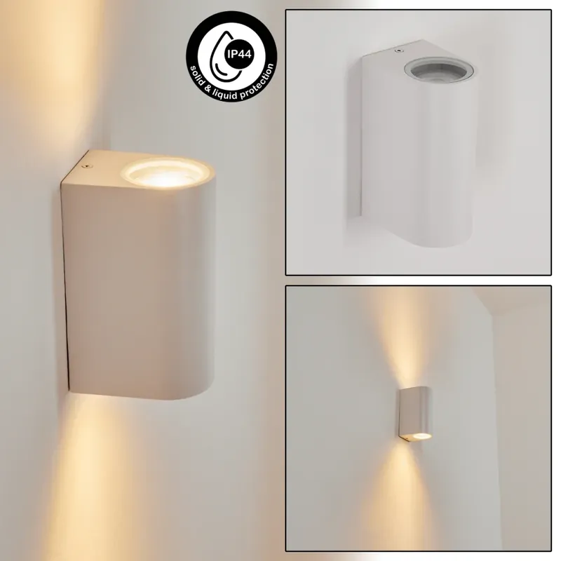 Kingstown Buiten muurverlichting Wit, 2-lichts Populair