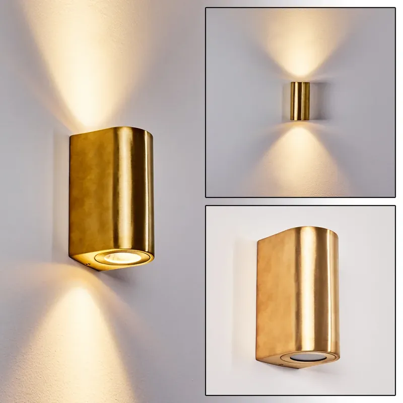 Boda Buiten muurverlichting Messing, 2-lichts Nieuw Model