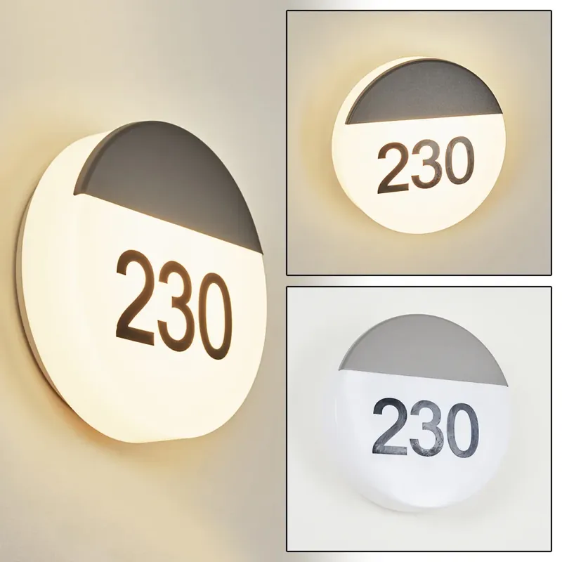 Lage Kosten Eppeland Huisnummer verlichting LED Antraciet, 1-licht