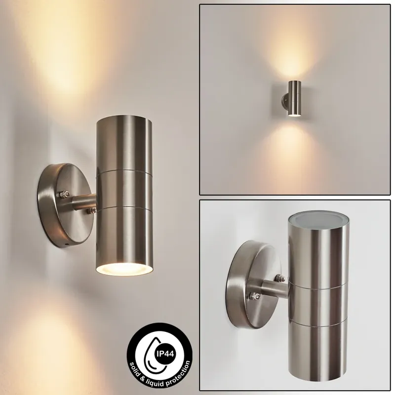 Bessiebelle Buiten muurverlichting roestvrij staal, 2-lichts Weekendaanbieding