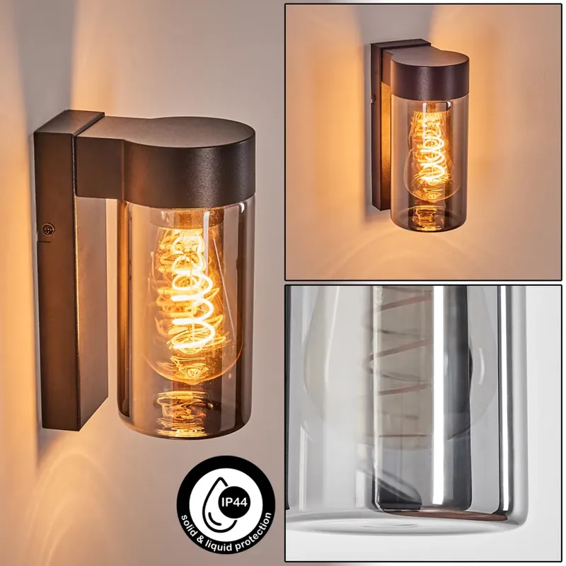 Encoberta Wandlamp voor buiten Zwart, 1-licht Rechtstreeks Van De Fabrikant