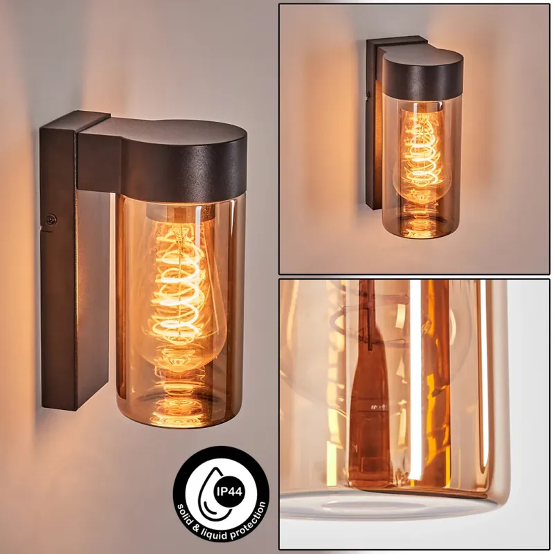Actieprijs Encoberta Wandlamp voor buiten Zwart, 1-licht