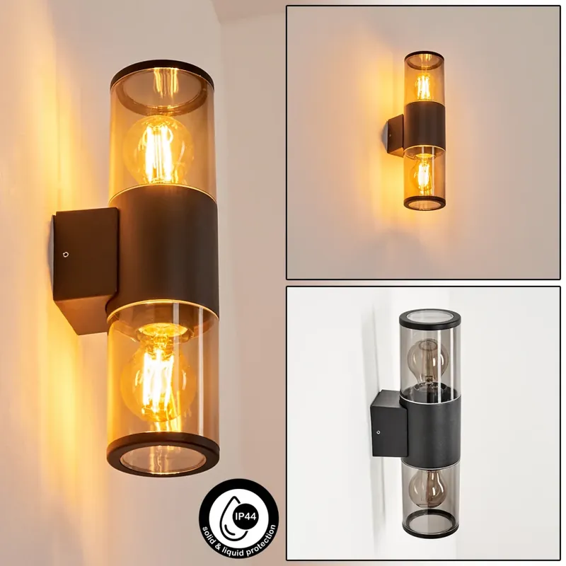 Caragua Buiten muurverlichting Antraciet, 2-lichts Topkwaliteit