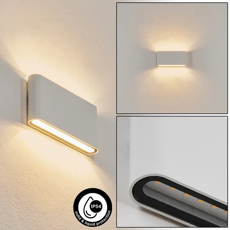 Shop Nu Tammisaari Buiten muurverlichting LED Transparant, Helder, Wit, 1-licht