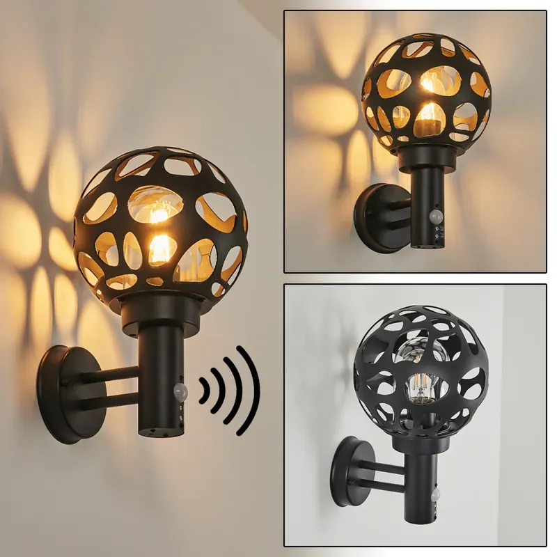 Saaseg Buiten muurverlichting Antraciet, 1-licht, Bewegingsmelder Bestseller