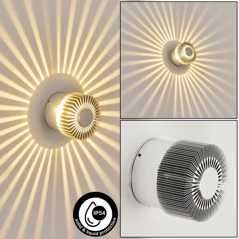 Vilches Buiten muurverlichting LED Aluminium, Zilver, 1-licht Beste Prijs