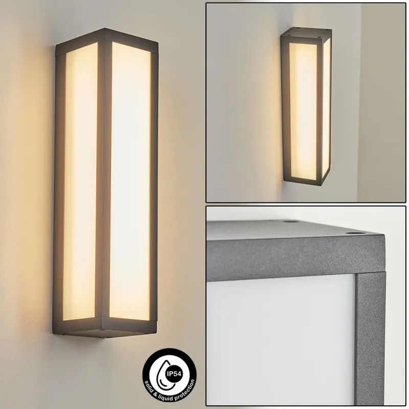 Apidou Buiten muurverlichting LED Antraciet, 1-licht Veilige Betaling