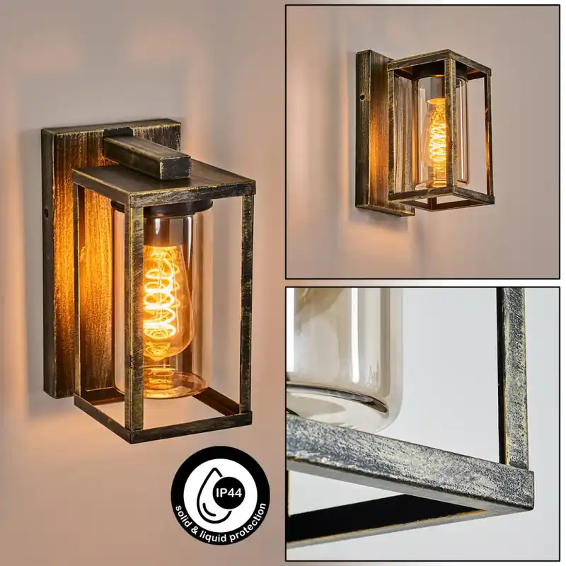 Actieprijs Portalis Wandlamp voor buiten Goud, Zwart, 1-licht