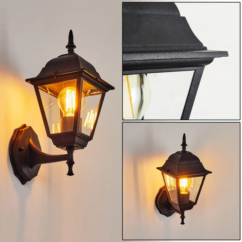 Budget Naofe Buiten muurverlichting Zwart, 1-licht