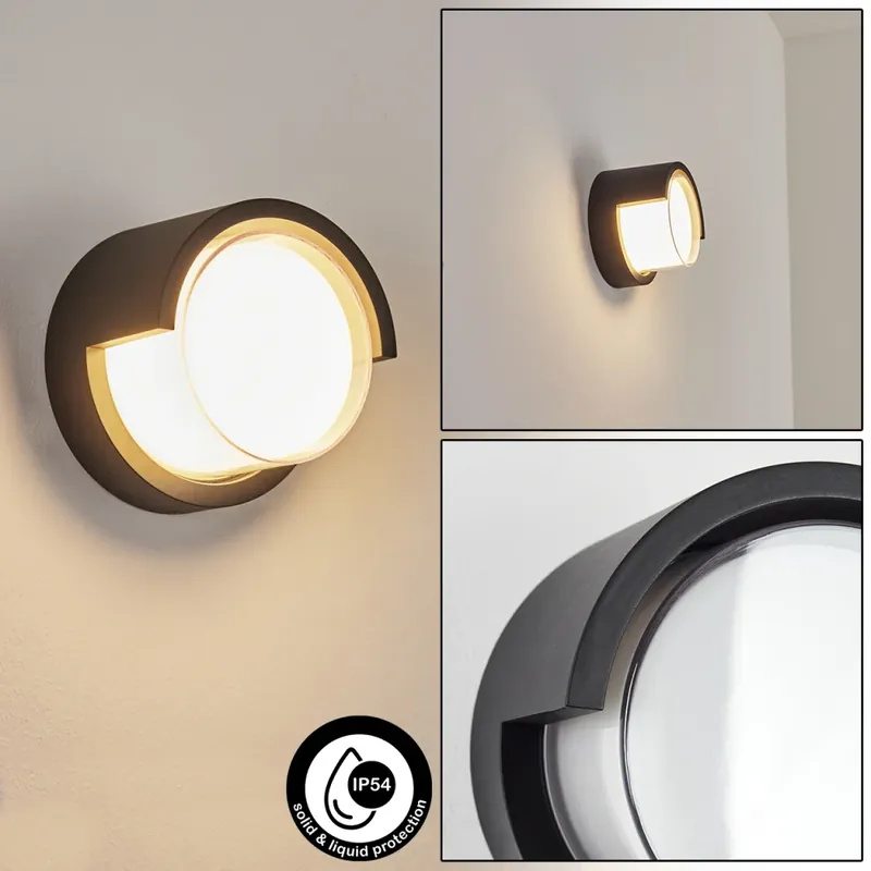 Tijdelijk Beschikbaar Vurey Buiten muurverlichting LED Zwart, 1-licht
