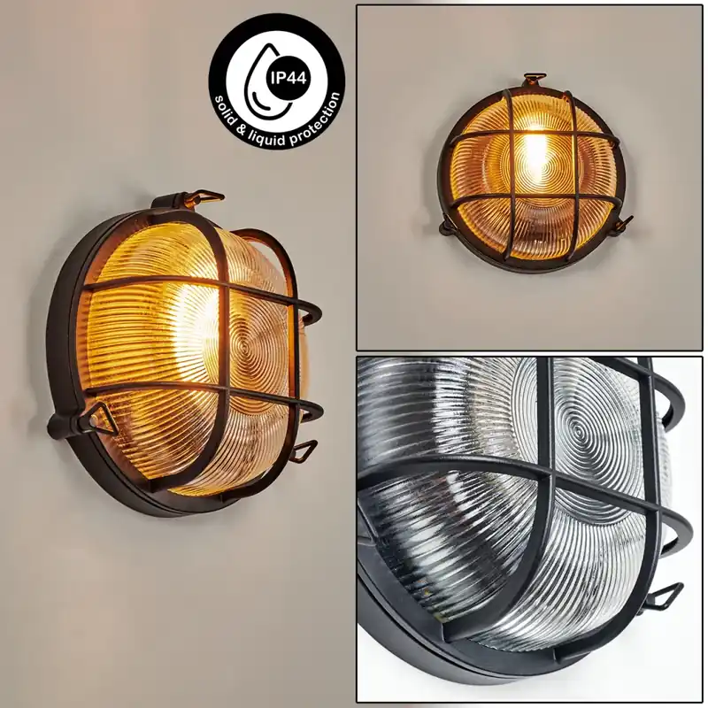 Godel Wandlamp voor buiten Zwart, 1-licht Ambachtelijk