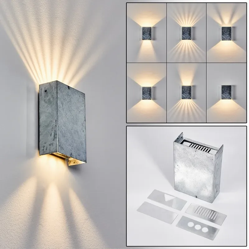 Benin Buiten muurverlichting LED Grijs, 1-licht Actieprijs