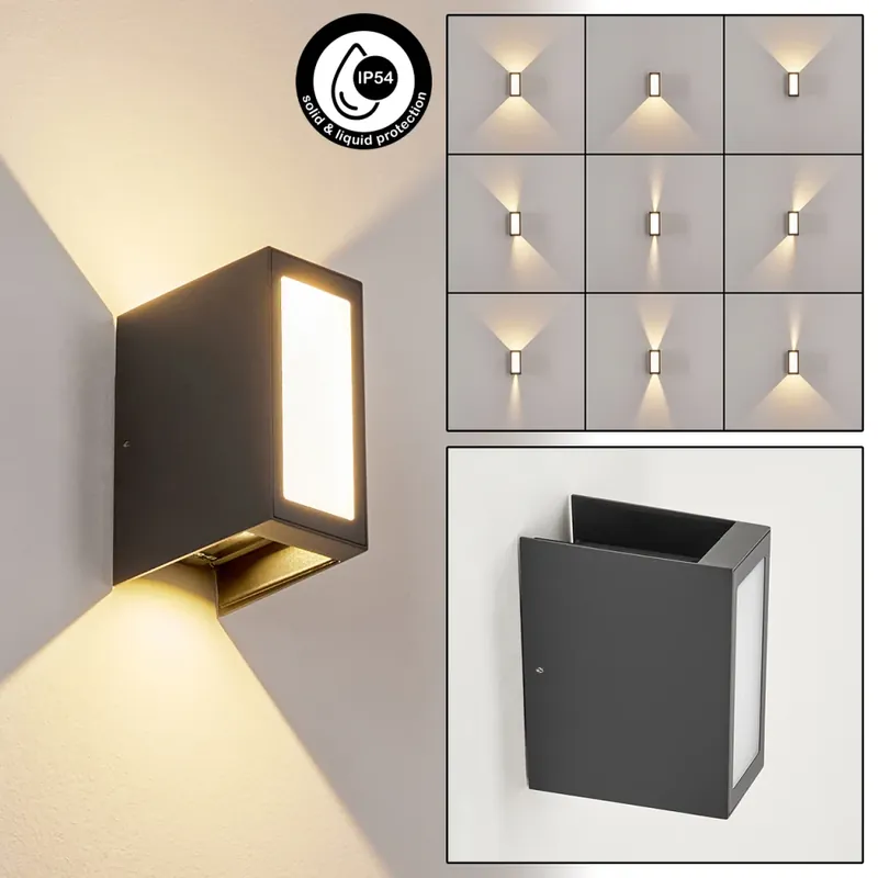 Snelle Levering Hoods Buiten muurverlichting LED Antraciet, 3-lichts