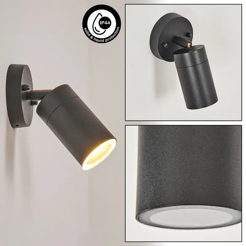 Bessiebelle Buiten muurverlichting Zwart, 1-licht Modern
