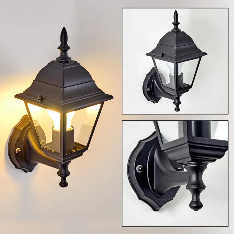 Laatste Versie Murto Buiten muurverlichting Zwart, 1-licht