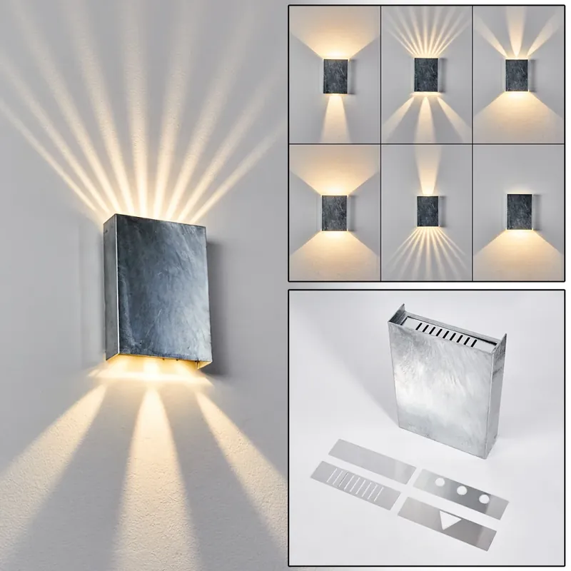 Modern Benin Muurlamp LED Nikkel mat, 2-lichts