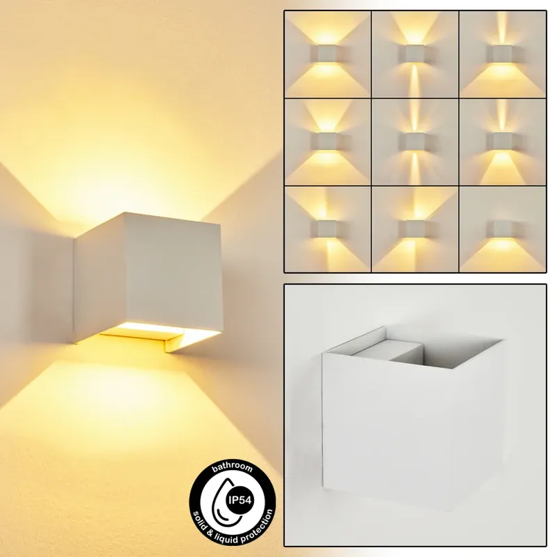 Luxe Strandaa Muurlamp LED Wit, 2-lichts