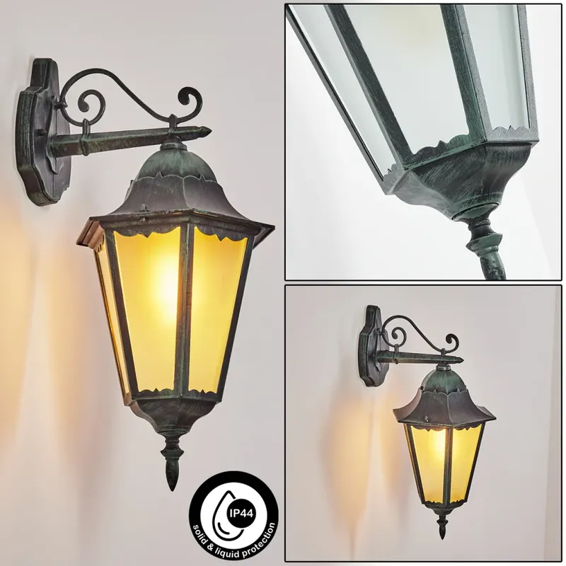 Dagaanbieding Hongkong Buiten muurverlichting Groen, Zwart, 1-licht