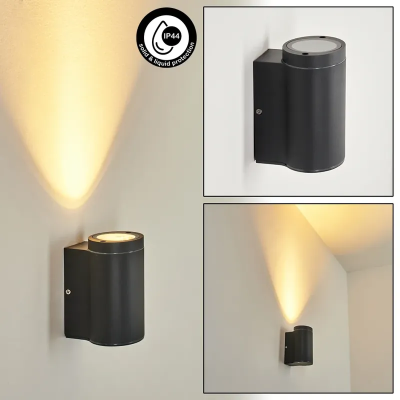 Betaalbaar Cebuentos Buiten muurverlichting Grijs, 1-licht