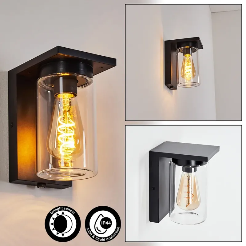 Foley Buiten muurverlichting Zwart, 1-licht Must-Have