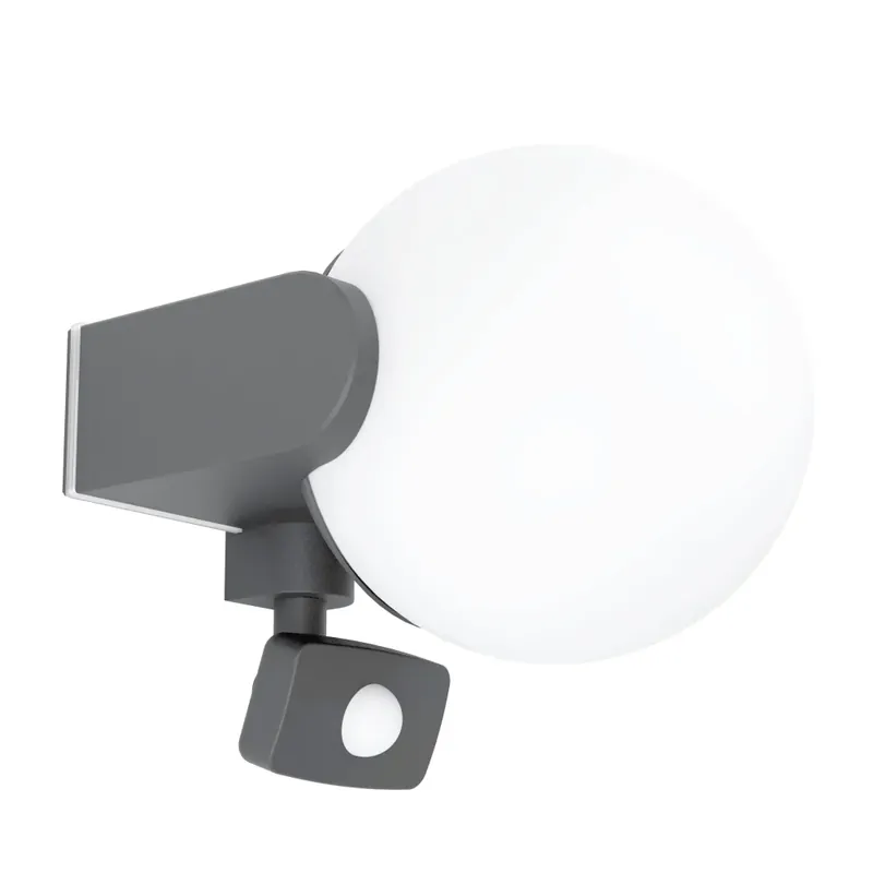 Beperkte Voorraad Eglo RUBIO Buiten muurverlichting Zwart, 1-licht, Bewegingsmelder