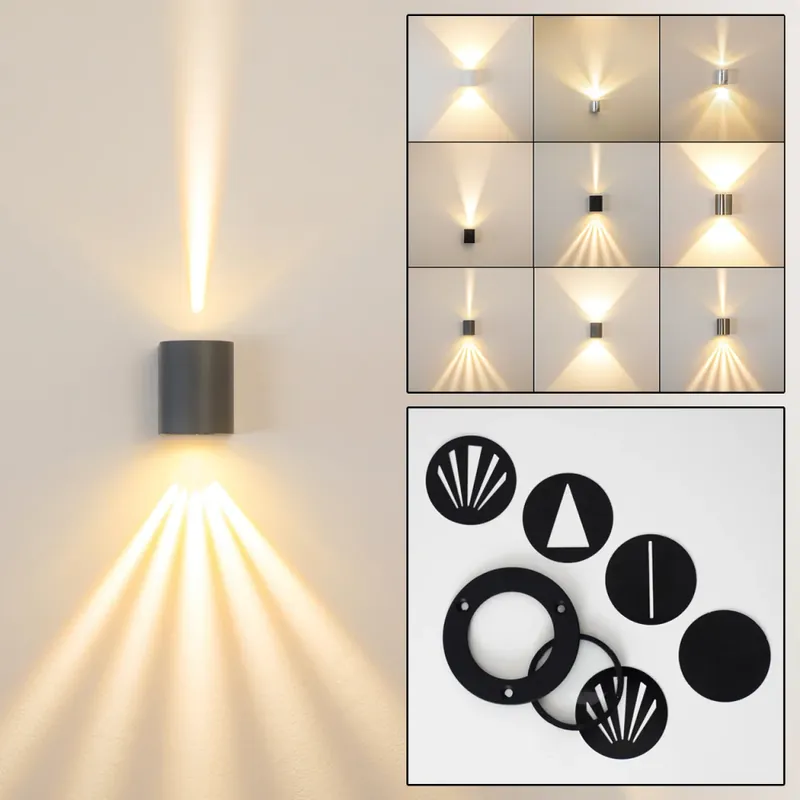 Trendy Mora Buiten muurverlichting LED Grijs, 2-lichts