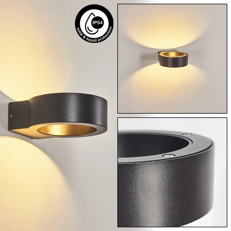 Exclusieve Aanbieding Azervadinha Buiten muurverlichting LED Zwart, 1-licht