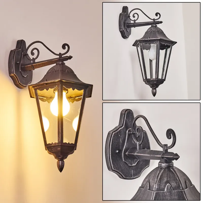 Betaalbaar Lignac Buiten muurverlichting Zwart, 1-licht