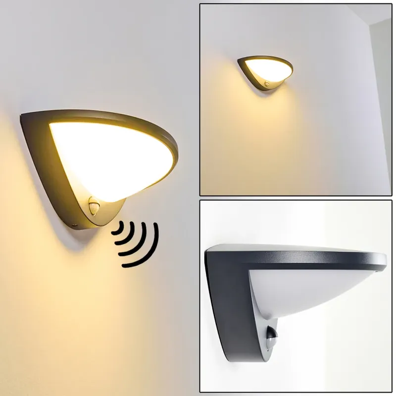 Weekendaanbieding Carano Buiten muurverlichting LED Zwart, 1-licht, Bewegingsmelder