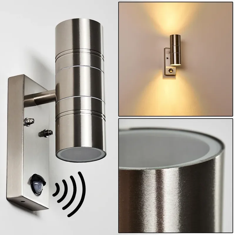 Bestseller Froslev Wandlamp LED Chroom, 2-lichts, Bewegingsmelder