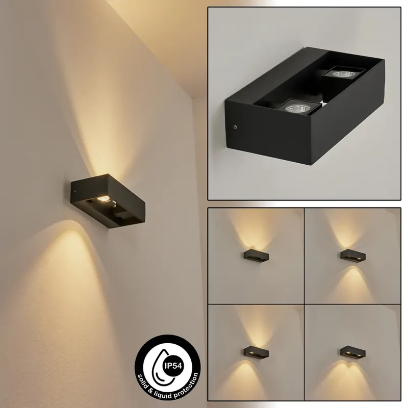 Bulkbestelling Fletcher Buiten muurverlichting LED Antraciet, 2-lichts