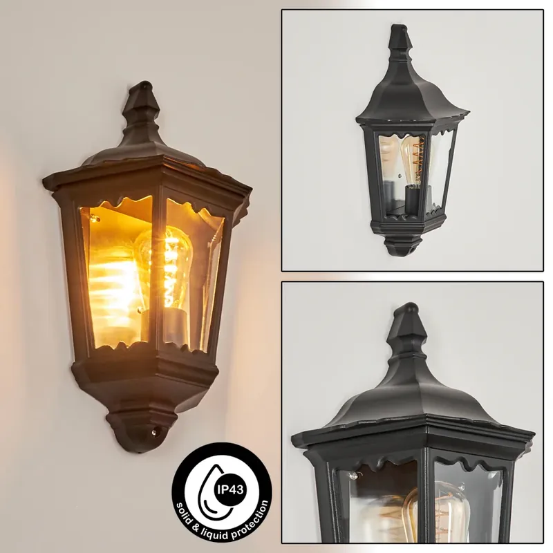 Woocoo Buiten muurverlichting Zwart, 1-licht Lage Kosten