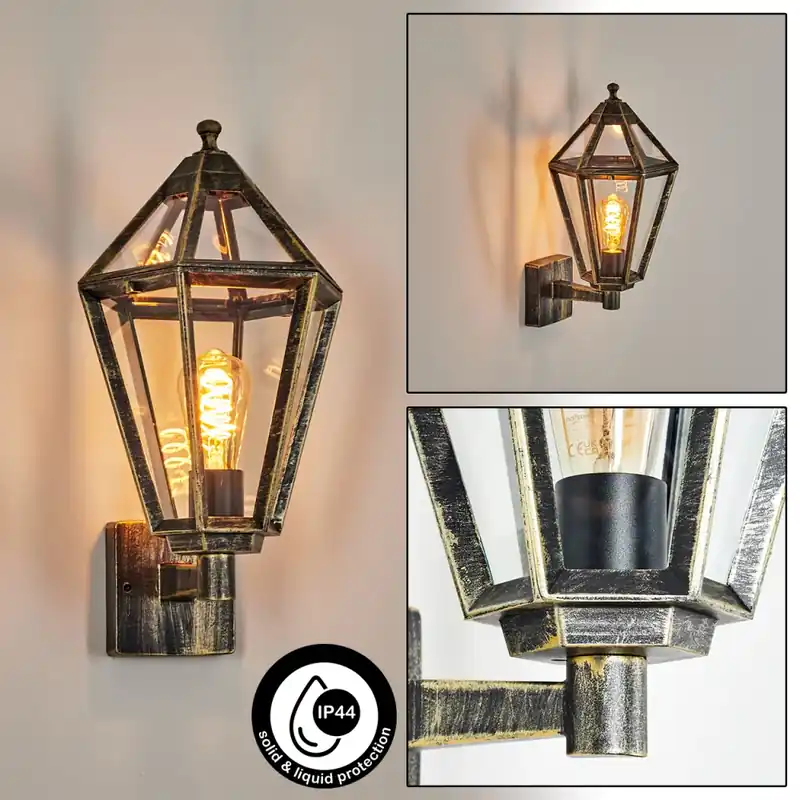 Falfosa Wandlamp voor buiten Goud, Zwart, 1-licht Koop Vandaag