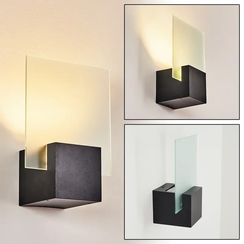 Luxe Aasbo Buiten muurverlichting LED Zwart, 1-licht