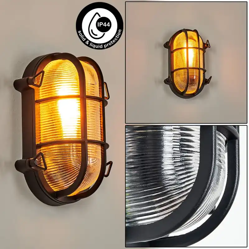 In De Mode Godel Wandlamp voor buiten Zwart, 1-licht