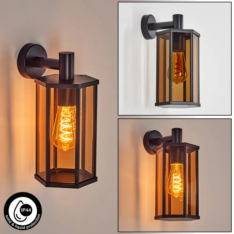 Monfanim Wandlamp voor buiten Zwart, 1-licht Geld-Terug-Garantie