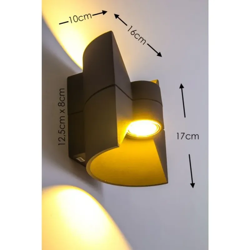 Betrouwbaar San Jose Buiten muurverlichting LED Antraciet, 2-lichts