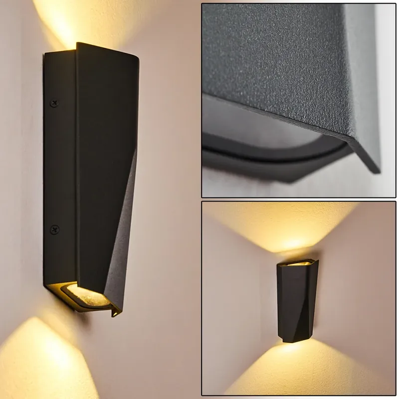 Nieuw Model Ingvar Muurlamp LED Antraciet, 2-lichts