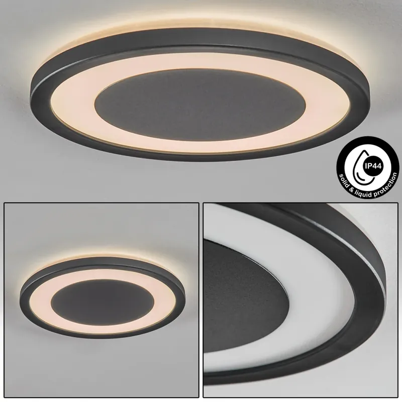 Gelan Plafondlamp, Paneel, Wandlamp LED Zwart, Wit, 1-licht Uitverkoop