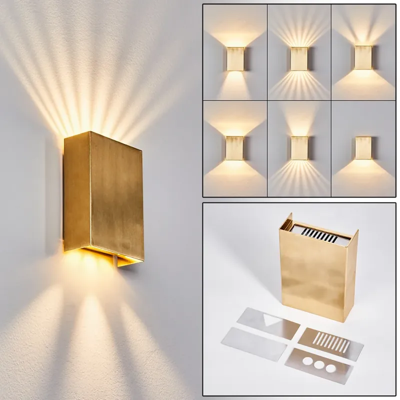 Finale Uitverkoop Benin Buiten muurverlichting LED Messing, 1-licht